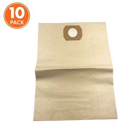 SUN JOE Universal Replacement Paper Filter Bag for SWD12000 Wet / Dry Vacuum and Others | 10 Pack SWD-12GB-10PK